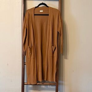 Debut Women's Brown Open Front Cardigan